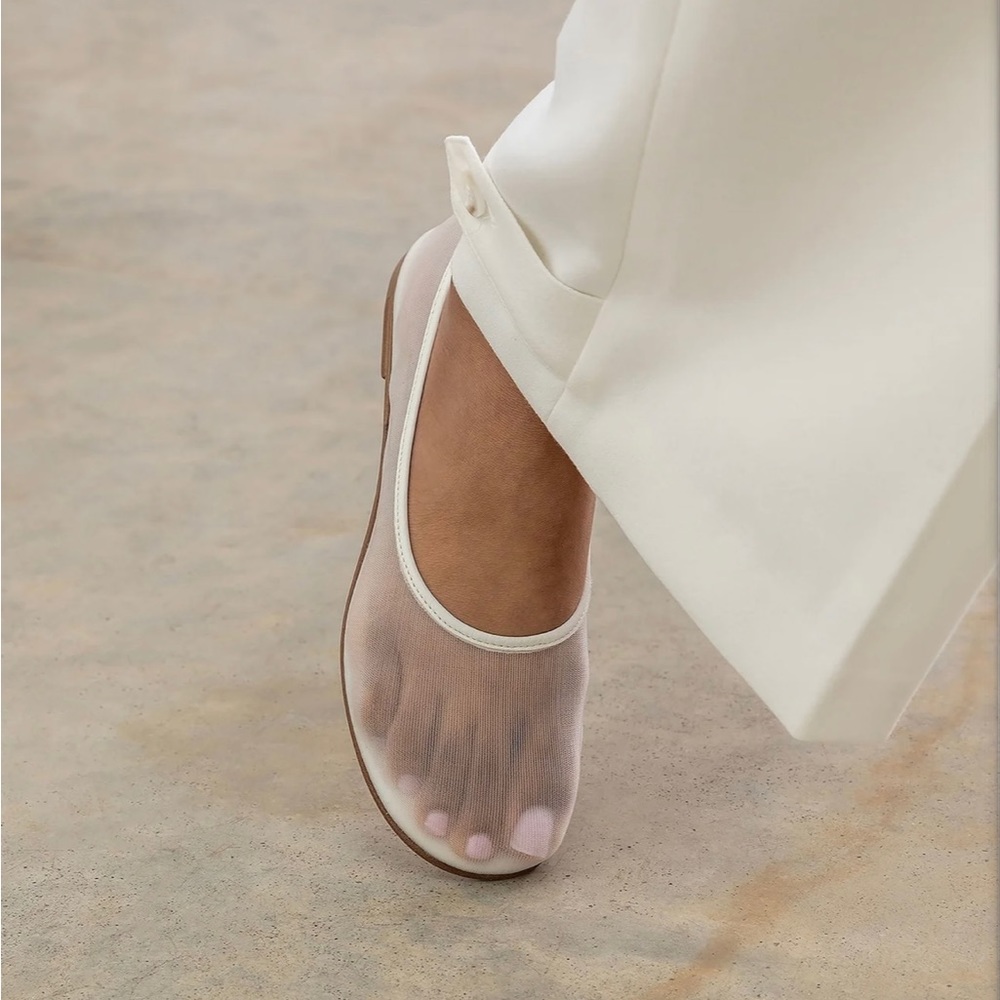 Dear Frances Balla Mesh leather flats